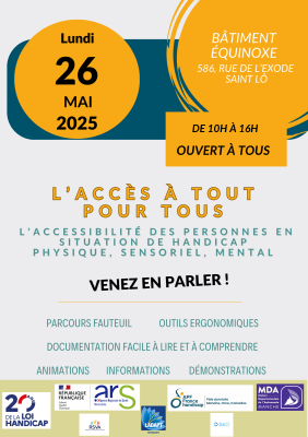 Miniatude de l'evenement L’accès à tout pour tous : l’accessibilité des personnes en situation de handicap physique, sensoriel et mental.